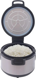 Multifunktionaler Reiskocher 19L, 100W, Duale Temperaturregelung, Antihaft-Innentopf, Warmhaltefunktion, Ideal für Reis, Brei und Suppe